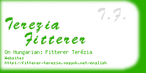terezia fitterer business card